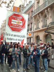 manif contre la privatisation, août 2009 manif contre la privatisation